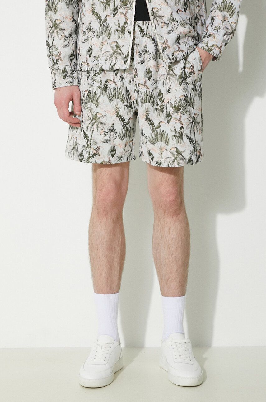 Šortky Pleasures Patterned Shorts Zelené | P24SP029.GREY, 0