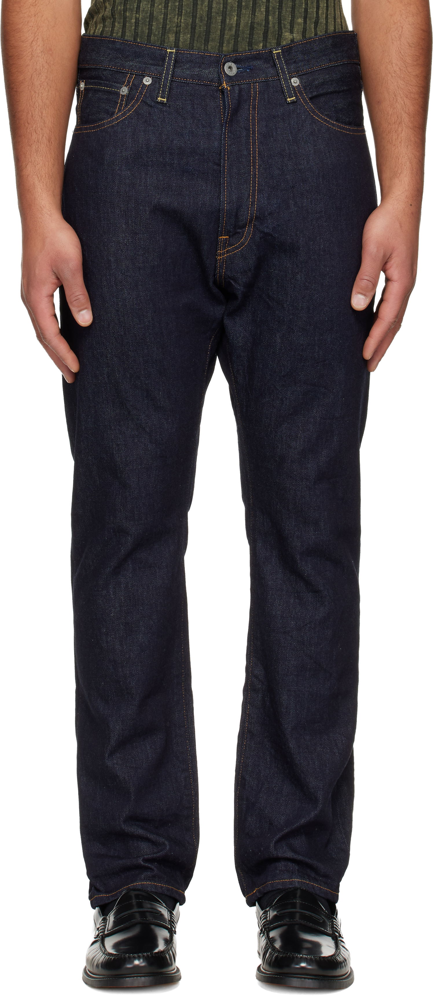 Džínsy BAPE STA Regular Fit 13oz Denim Jeans Modrá | 001DPL801004M, 0