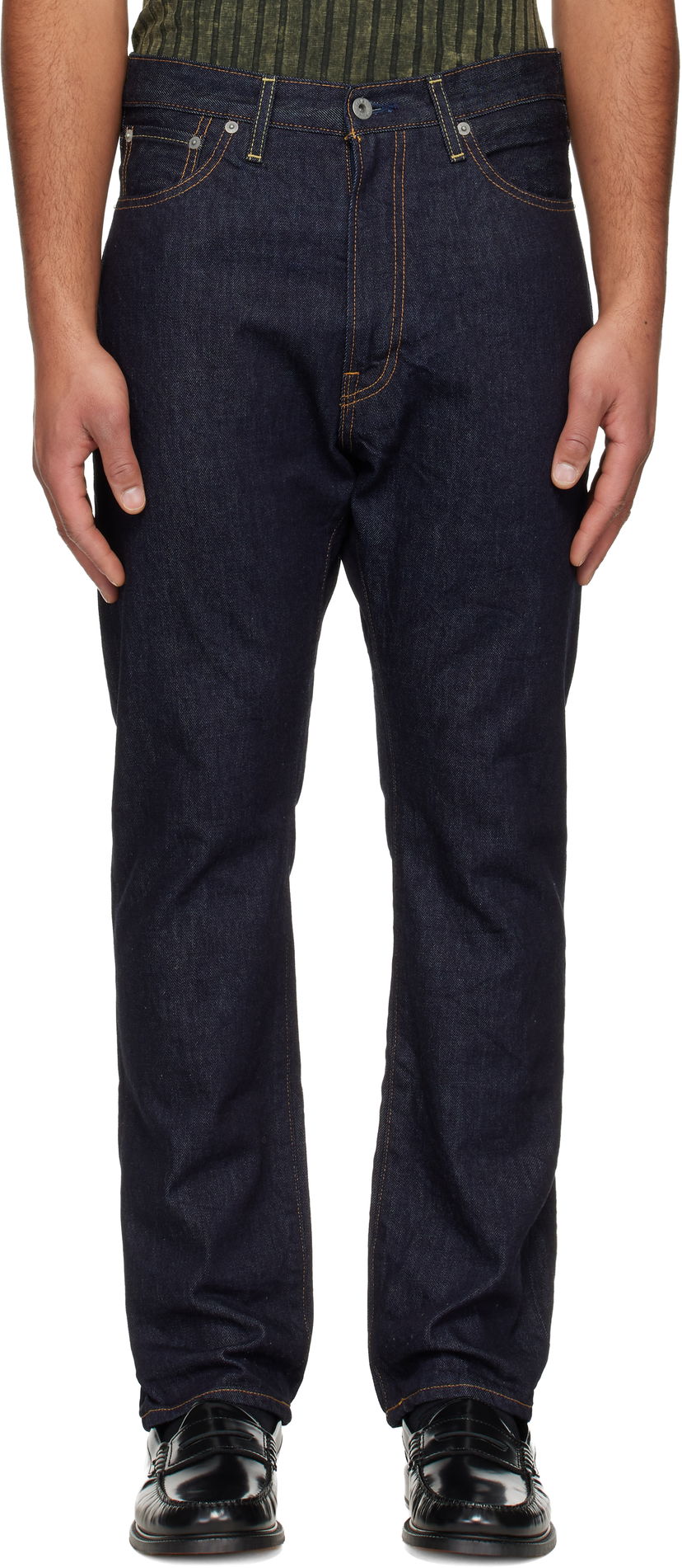 Džínsy BAPE STA Regular Fit 13oz Denim Jeans Modrá | 001DPL801004M