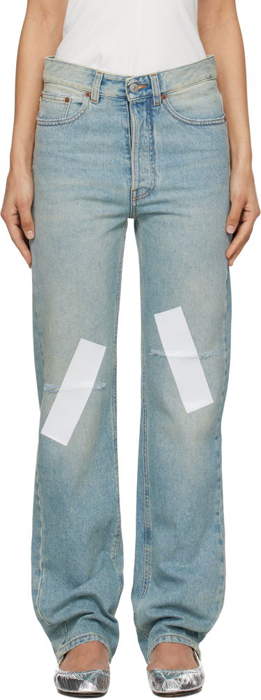 Džínsy Maison Margiela MM6 Maison Margiela Distressed Taped 5 Pocket Jeans Modrá | S52LA0248 M30019, 0