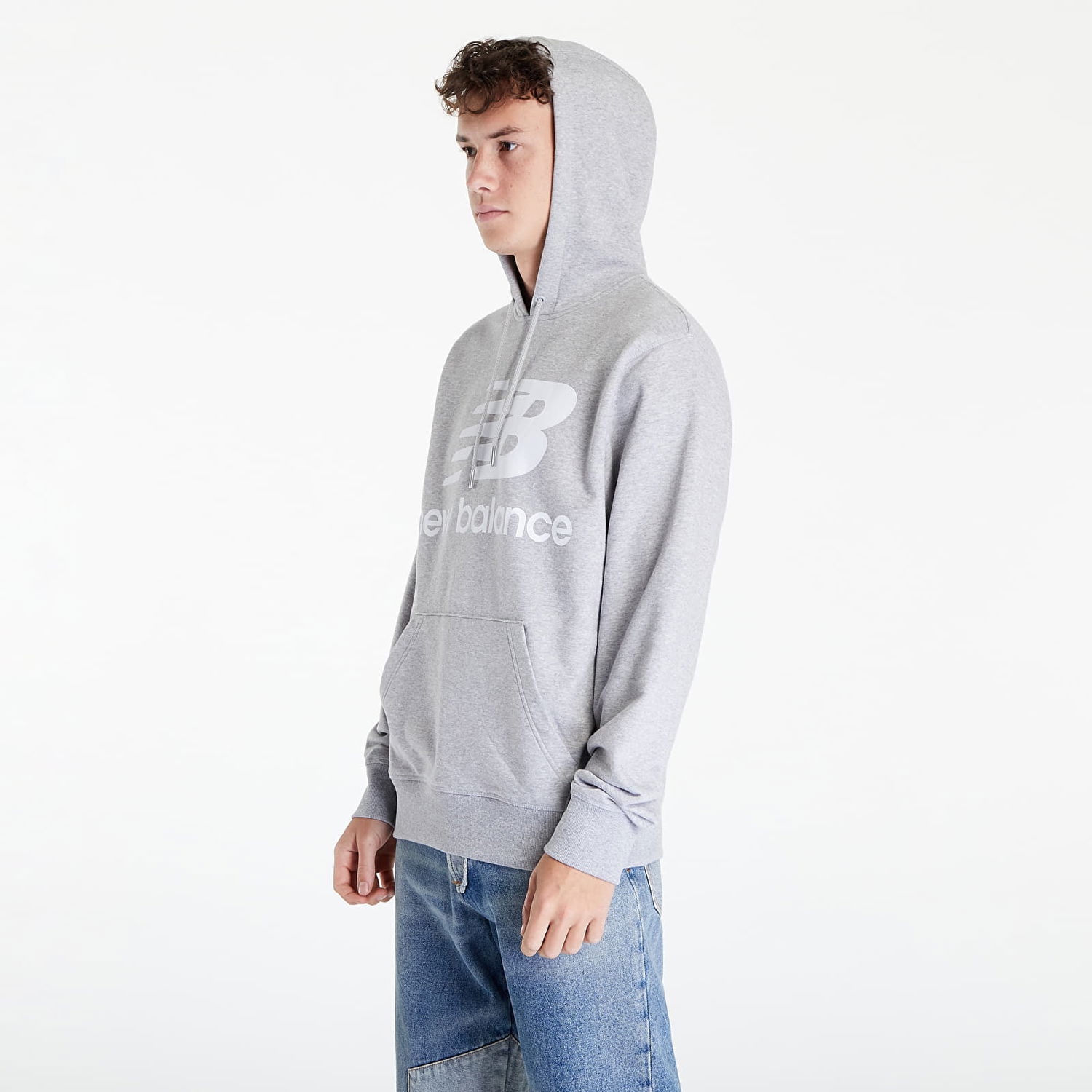 Mikina New Balance Essentials Pullover Hoodie Athletic Šedá | MT03558AG, 1