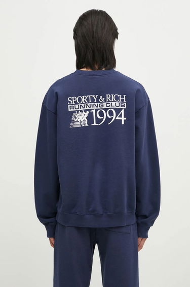 Mikina Sporty & Rich Finish Line Print Sweatshirt Navy | ST071516170BL32, 2
