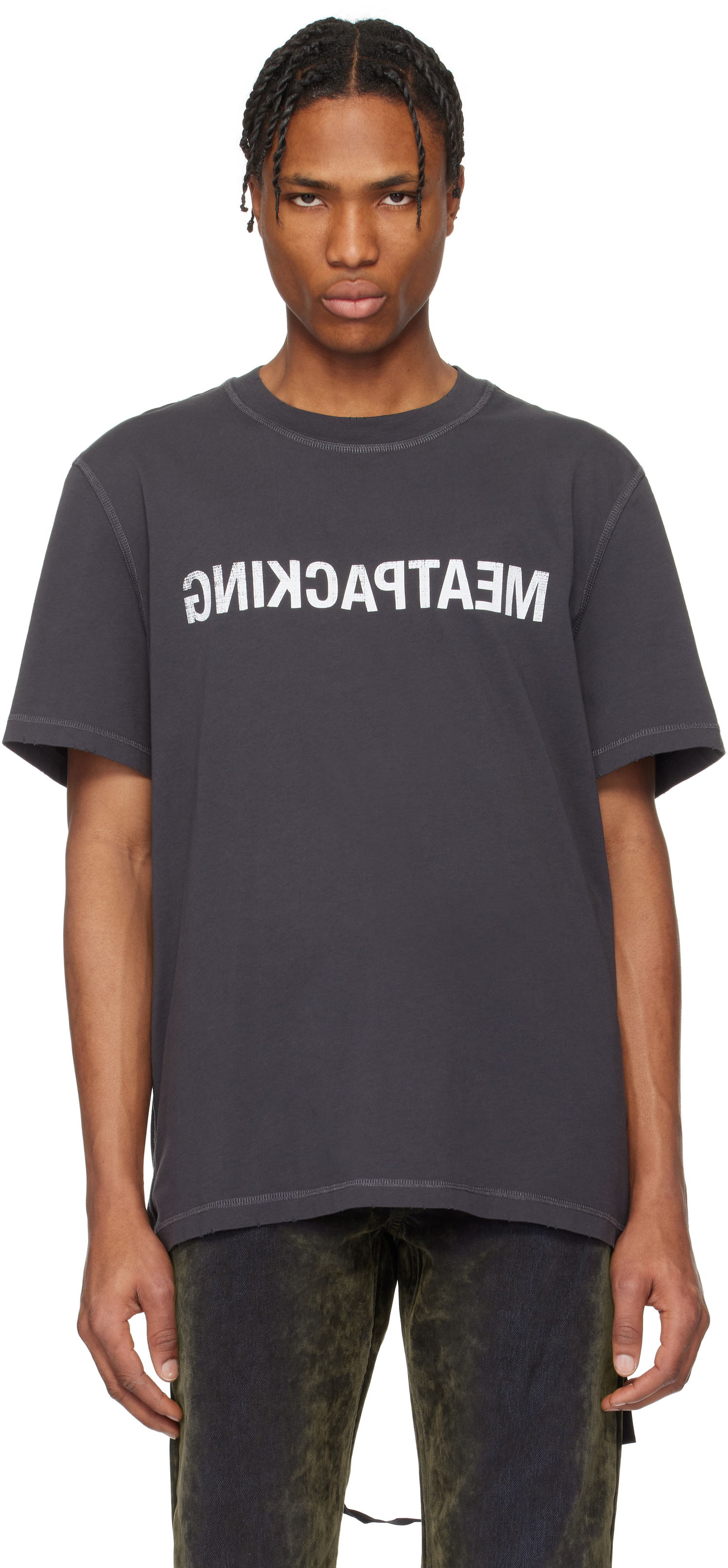 Tričko Helmut Lang Helmut Lang 'Meatpacking' T-Shirt Šedá | O10HM514, 0