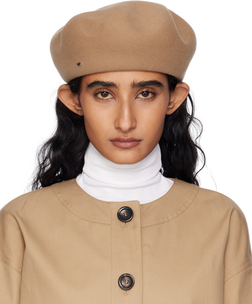 Baretka Max Mara Pitti Felt Beret Béžová | 2525576014600