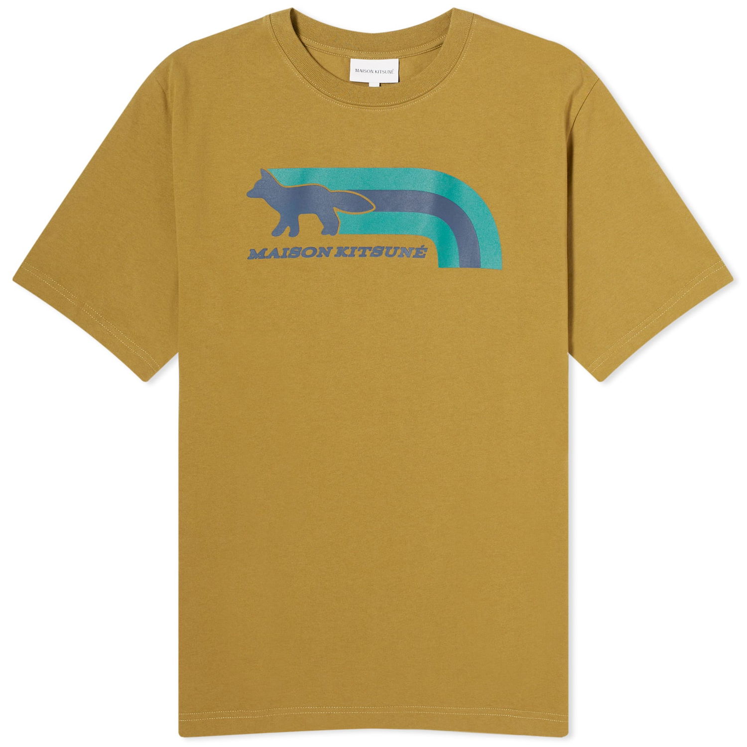 Tričko MAISON KITSUNÉ Maison Kitsuné Flash Fox Comfort T-Shirt Zelené | MM00113KJ0118-P358, 0