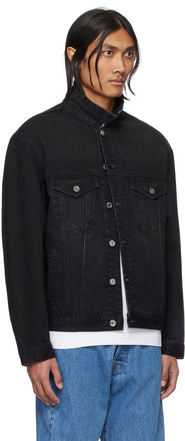 Bunda VETEMENTS VTMNTS Embroidered Denim Jacket Čierna | VL20JA560BW, 1