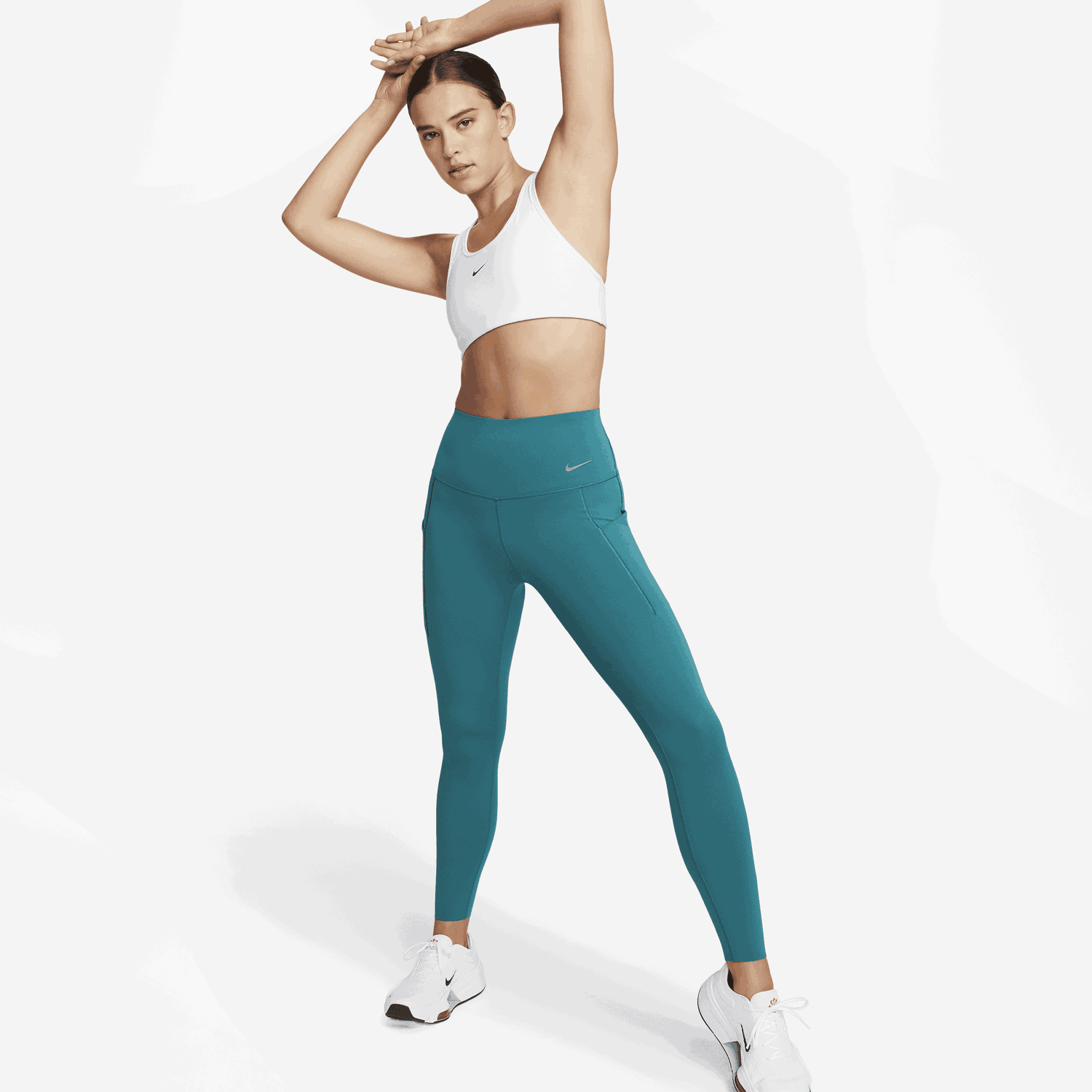 Legíny Nike Universa Medium-Support High-Waisted 7 with Pockets Tyrkysová | DQ5897-381, 1