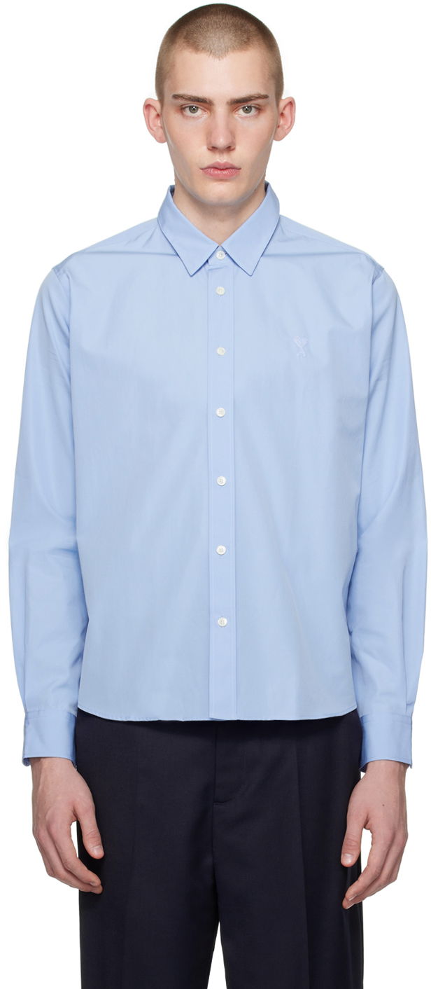 Košeľa AMI Paris de Cœur Shirt Modrá | USH161.CO0063, 0