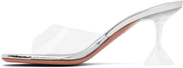 Šaty Amina Muaddi Amina Muaddi Lupita Glass Slipper 70 Heeled Sandals Metalická | LUPITA GLASS SLIPPER 70 PVC, 2