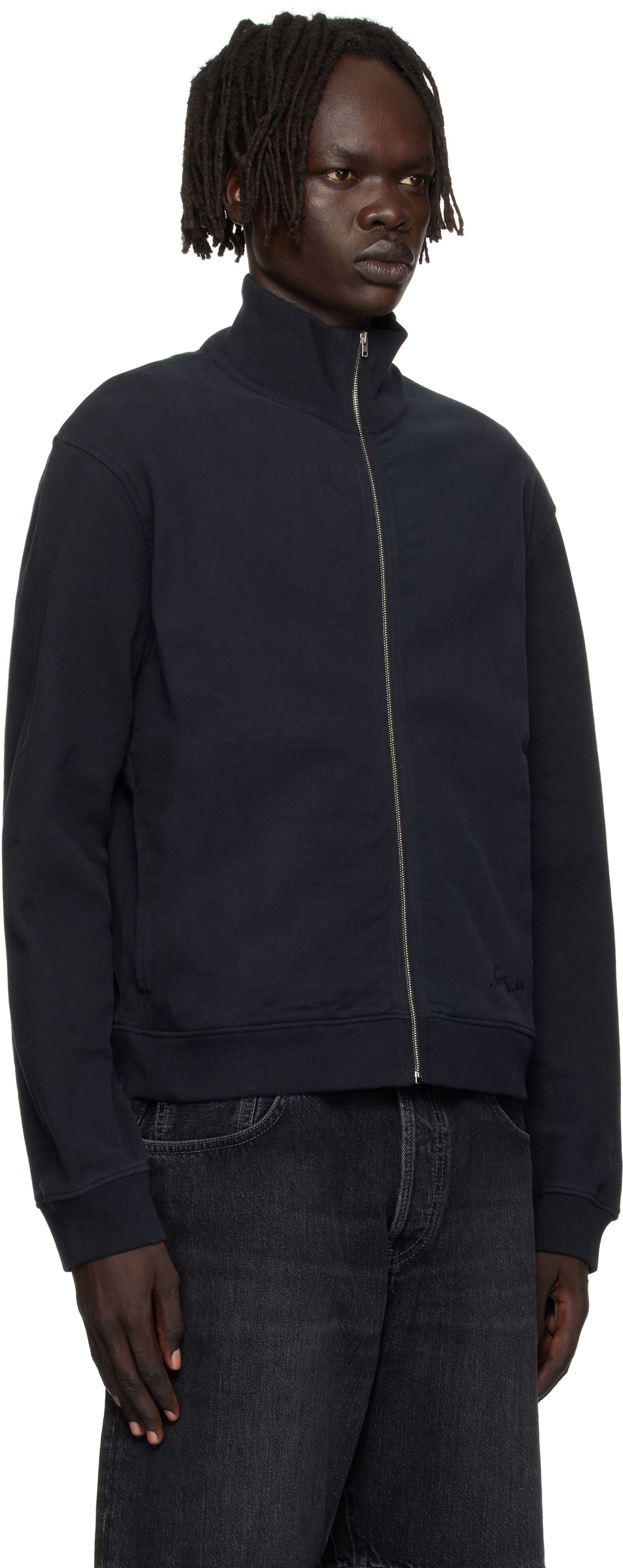 Mikina Acne Studios Acne Studios Zip-Up Sweatshirt Čierna | CI0200-, 1