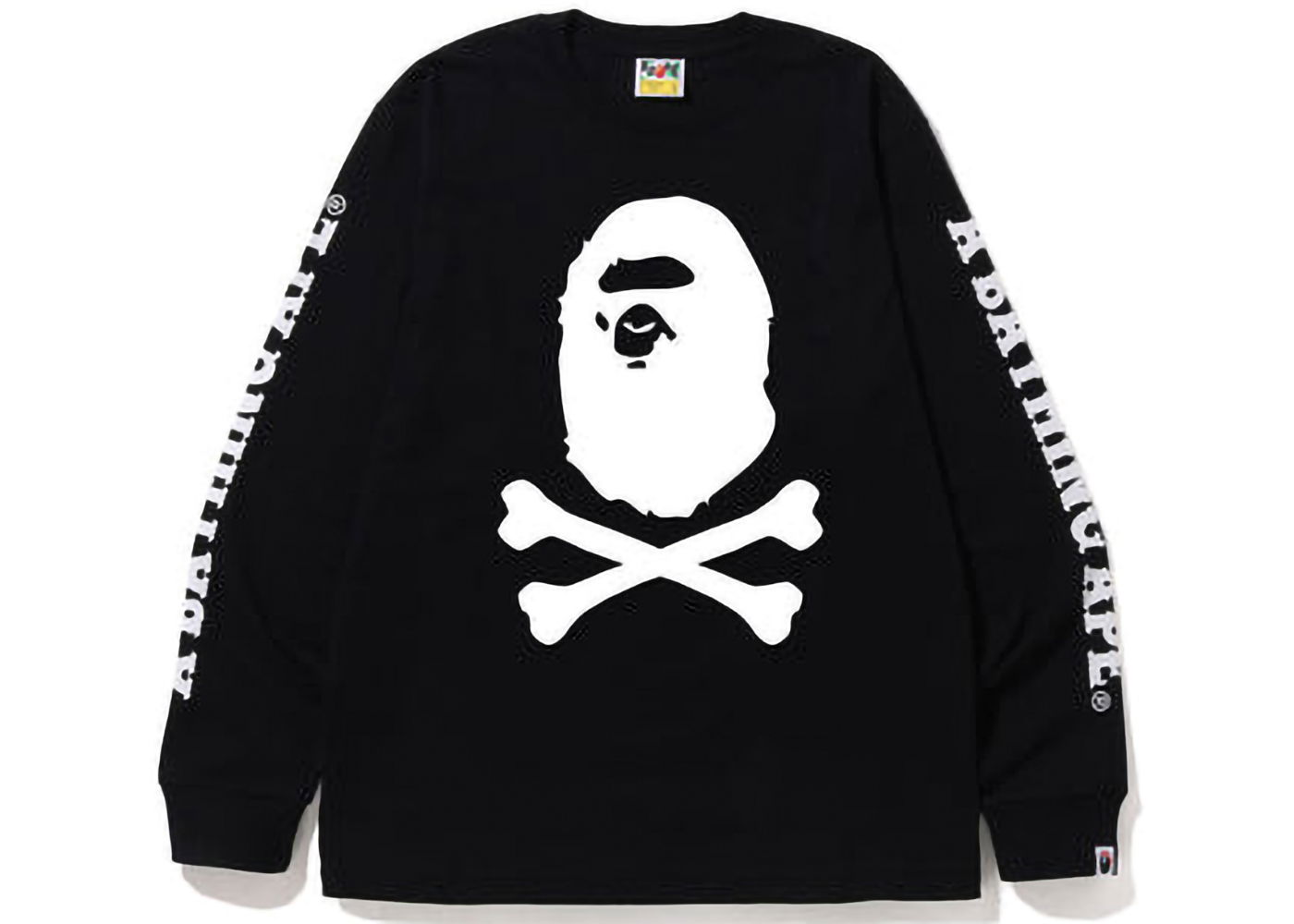 Tričko BAPE BAPE A Bathing Ape Crossbone L/S Tee Black Čierna | 4I72111001, 0