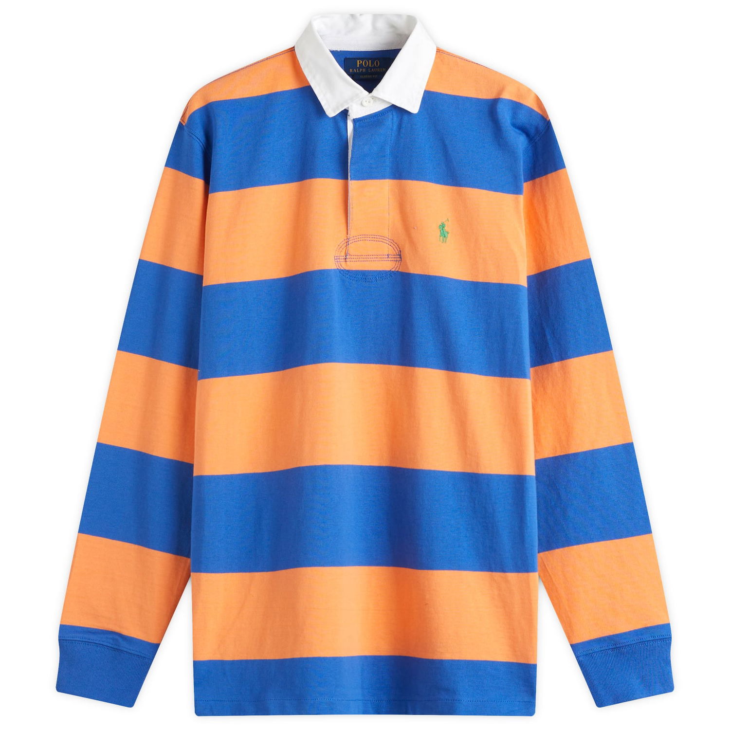 Polo tričko Polo by Ralph Lauren Ralph Lauren Long Sleeve Rugby Shirt, Size Large Oranžová | 710900566017, 1