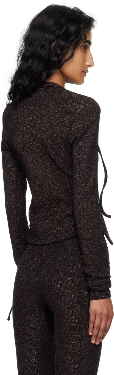 Sveter Ottolinger Ottolinger Double Closure Rib Knit Cardigan Čierna | 104-600204-03, 2