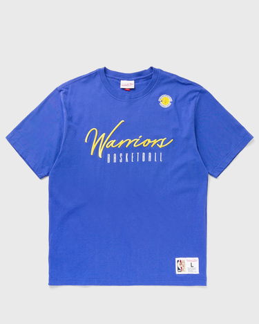 Tričko Mitchell & Ness Golden State Warriors Vintage Logo Training Day T-Shirt Modrá | FC9288-GSWROYA, 0