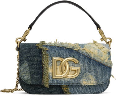 Taška cez rameno Dolce & Gabbana Denim Crossbody Bag Modrá | BB7603 A9U75, 0