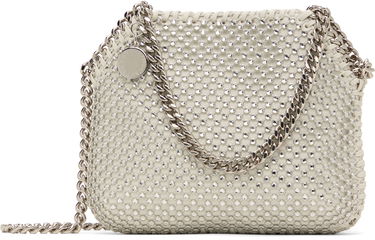 Taška cez rameno Stella McCartney Mini Falabella Crystal Mesh Bag Šedá | 700109WP0499, 0