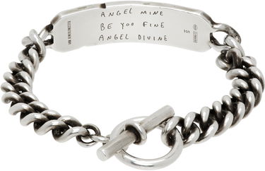 Náramok Ann Demeulemeester Ann Demeulemeester Silver-Tone Quote Chain Bracelet Metalická | B0013095-JW020-070, 1