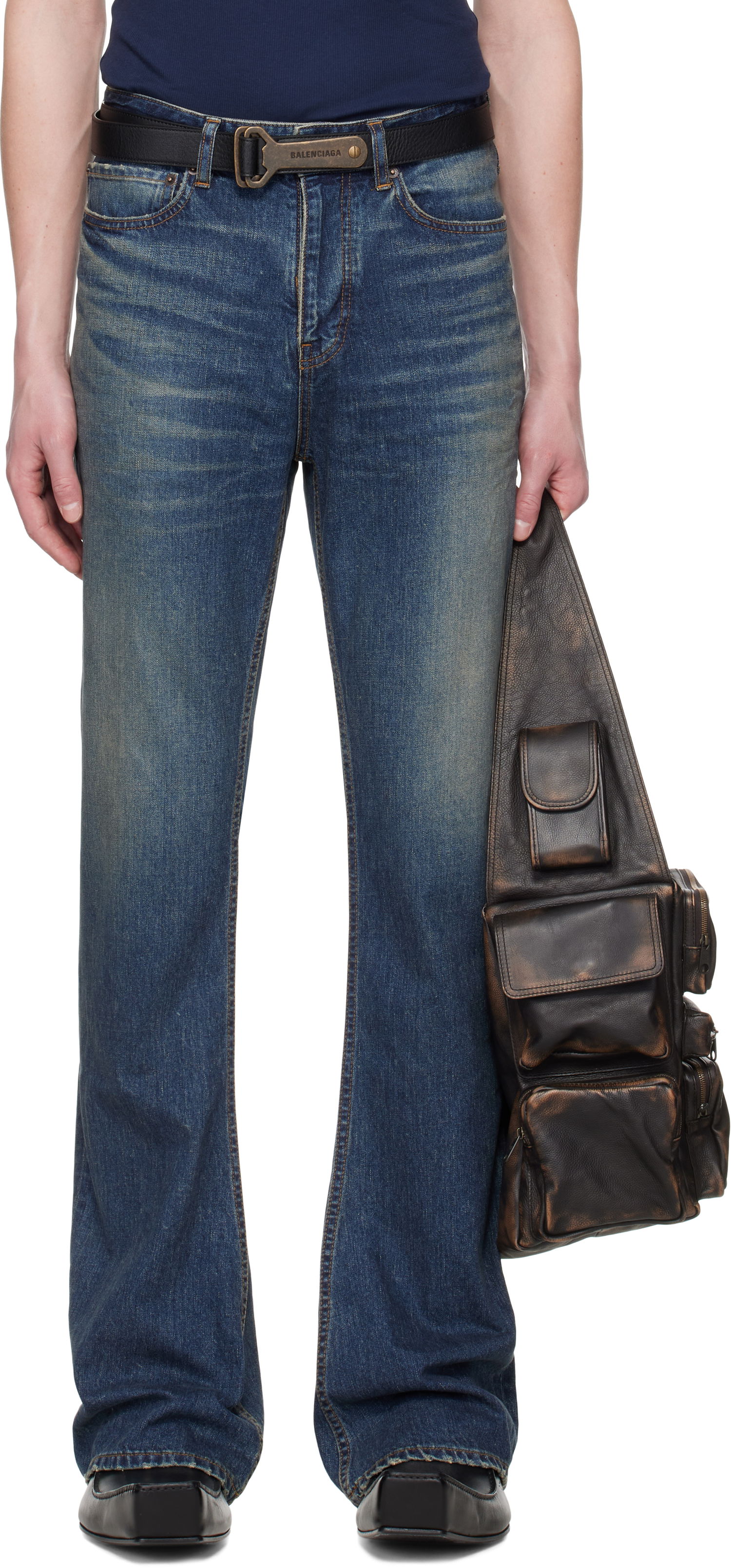Džínsy Balenciaga Balenciaga Bootcut Jeans Modrá | 751089TRW62, 0