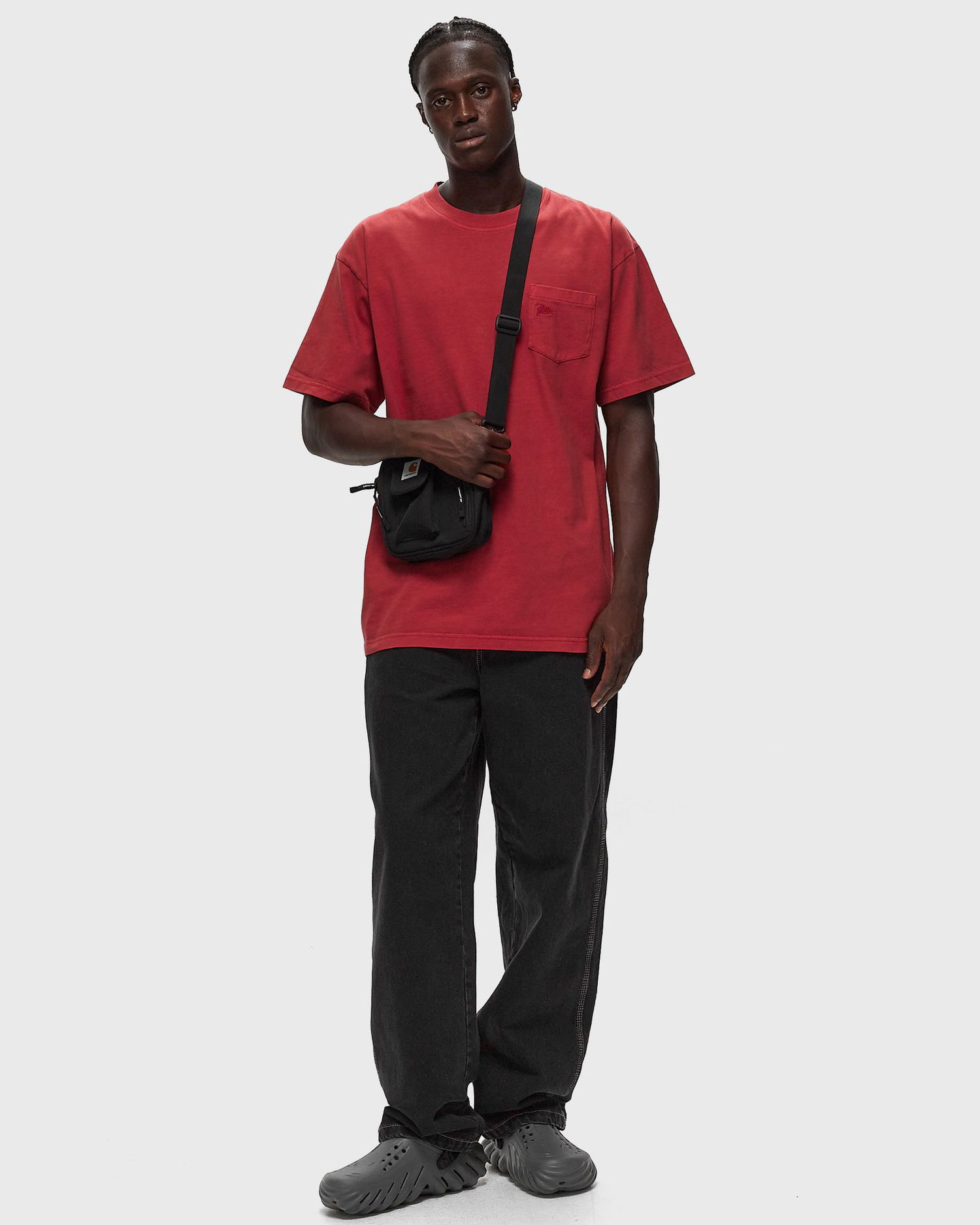 Tričko Patta Basic Washed Pocket T-Shirt Červená | POC-BW24-1000-290-0276-152, 1
