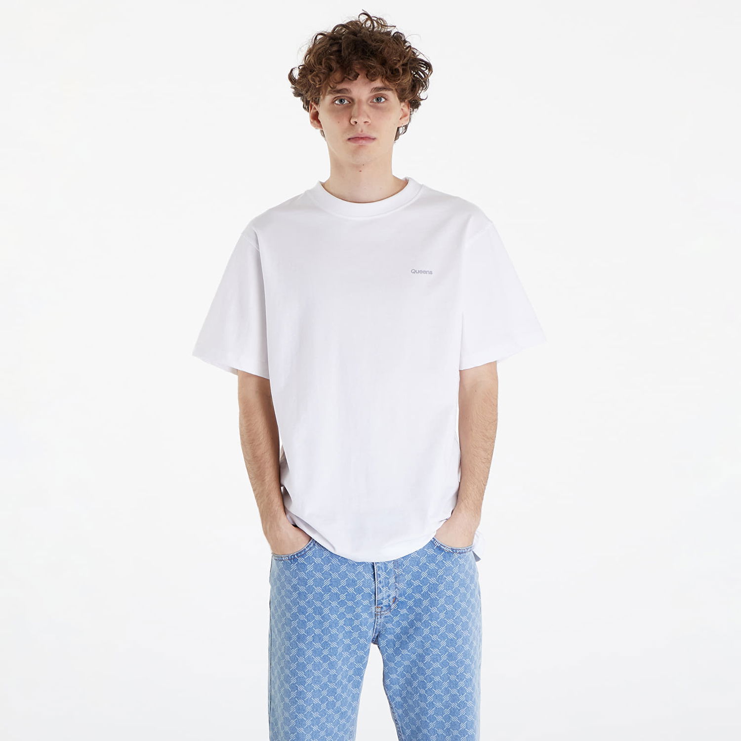 Tričko Queens Essential T-Shirt With Contrast Print White Biela | QNS_023, 0