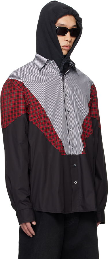 Košeľa VETEMENTS VETEMENTS Tracksuit Panelled Shirt Čierna | UH76SH860BR, 1