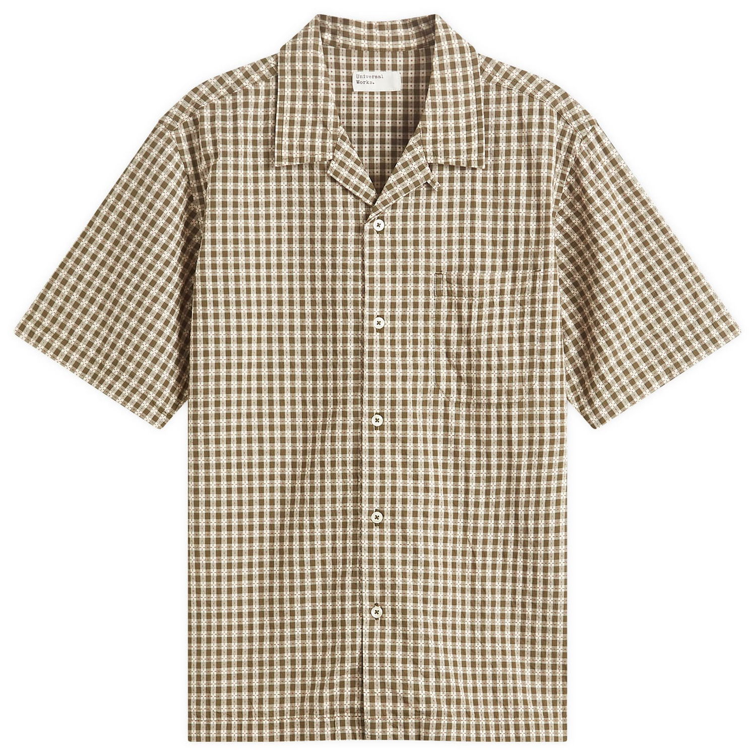 Košeľa Universal Works Universal Works Dobby Check Road Shirt, Size Large Zelené | P32084-OLV, 0