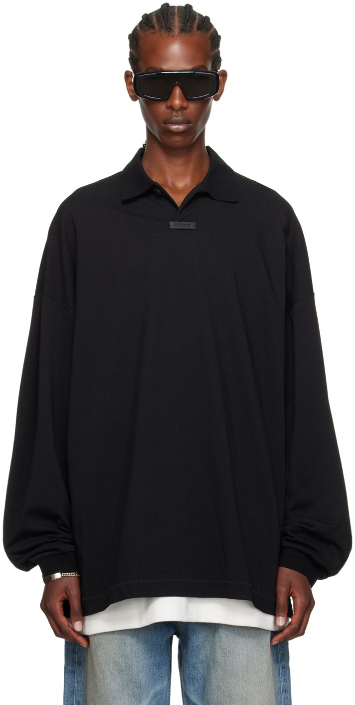 Polo tričko Fear of God Logo Patch Long Sleeve Polo Čierna | 125BT244320F, 0