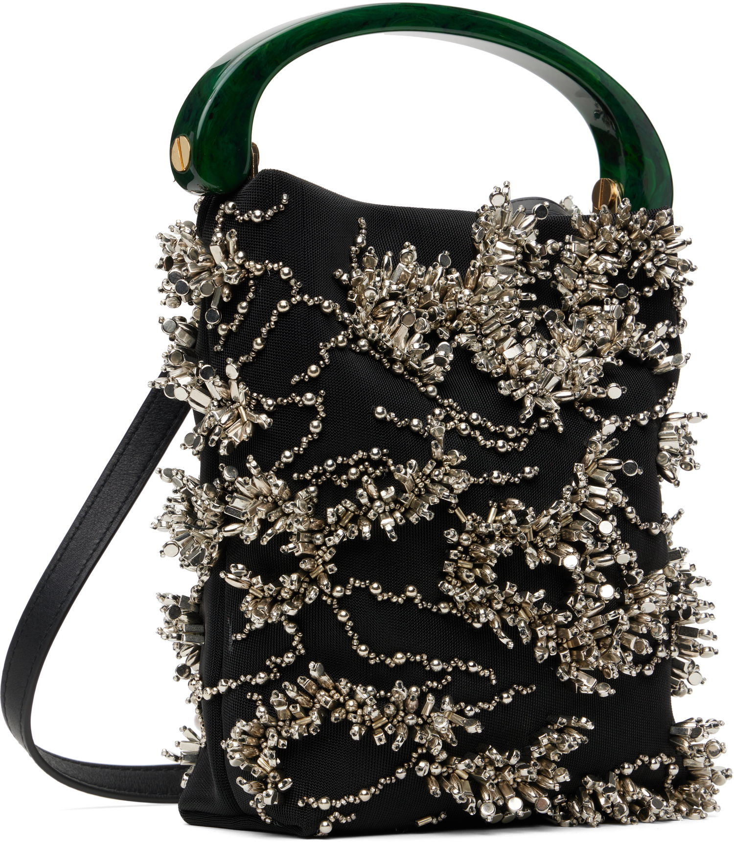 Kabelka Dries Van Noten Dries Van Noten Beaded Mesh Handbag Čierna | 251-011522-695, 1