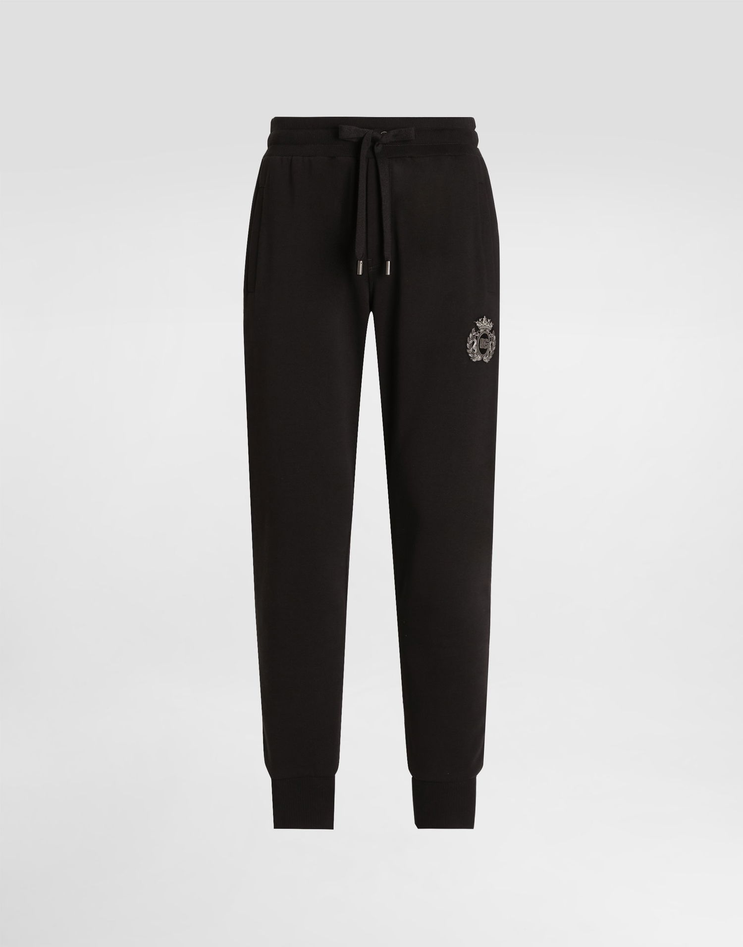 Tepláky Dolce & Gabbana Dolce & Gabbana Jersey Trousers with Heraldic Patch Čierna | GP07TZG7PJ7N0000, 0