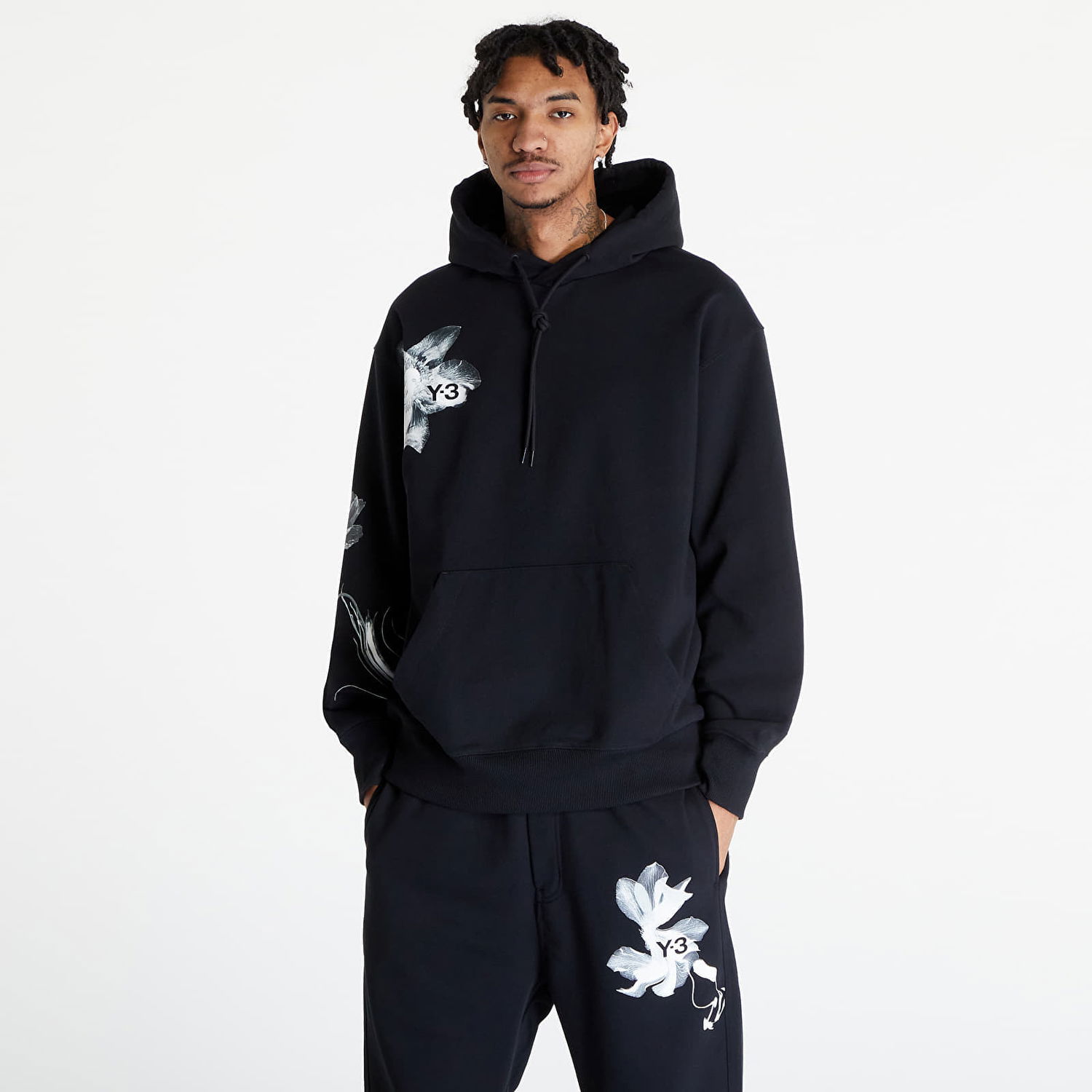 Mikina Y-3 Graphic French Terry Hoodie UNISEX Black Čierna | IN4335, 0