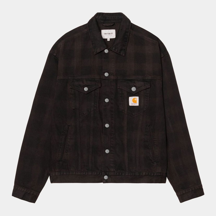 Bunda Carhartt WIP Everson Trucker Jacket Everson Print garment dyed Hnedá | I036266_9