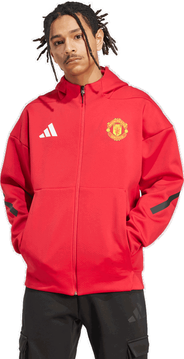 Mikina adidas Originals Manchester United Anthem Jacket Červená | jn2901, 4