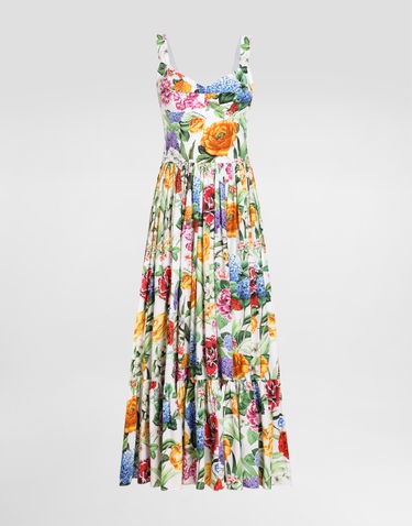 Šaty Dolce & Gabbana Dolce & Gabbana Long Corset Dress with Floral Print Rôznofarebný | F6AEITHS5S5HA5KU, 0
