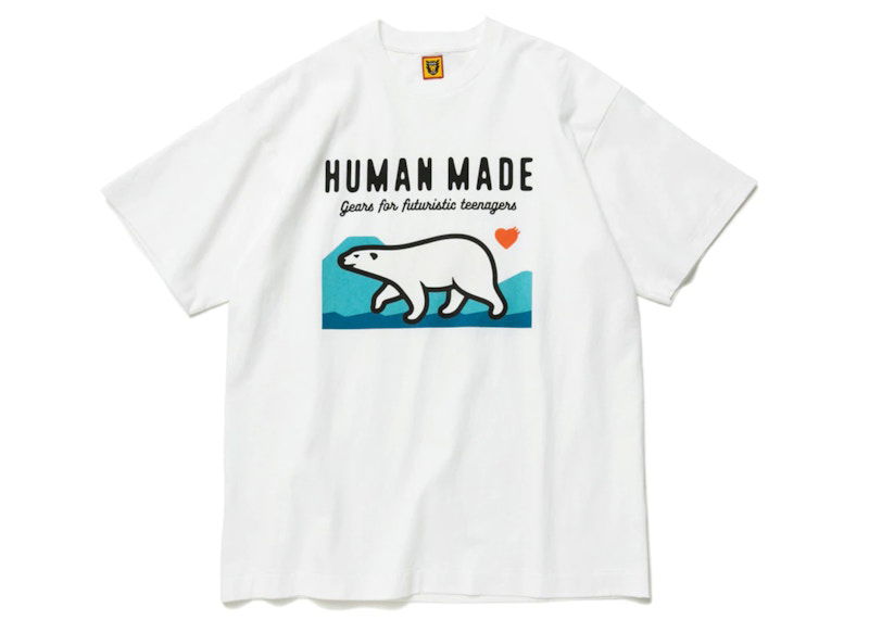 Tričko Human Made Polar Bear Graphic Tee Biela | HM23TE019, 0