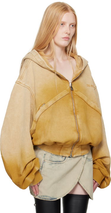 Mikina The Attico The Attico Faded Zip-Up Hoodie Žltá | 250WCB00090 JJJ066SP, 1