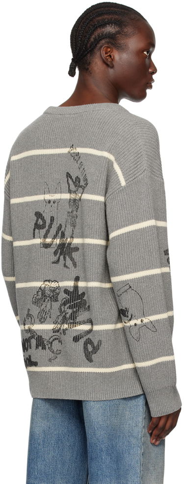 Sveter R13 R13 Striped Boyfriend Sweater Šedá | R13MY231-Y148B, 2