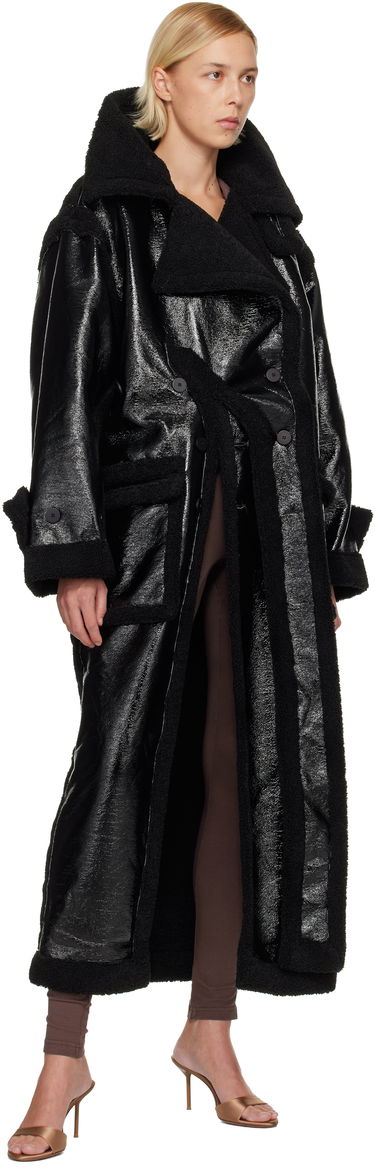Kabáty Ottolinger Oversized Split Faux-Shearling Coat Čierna | 109-702309-01, 3