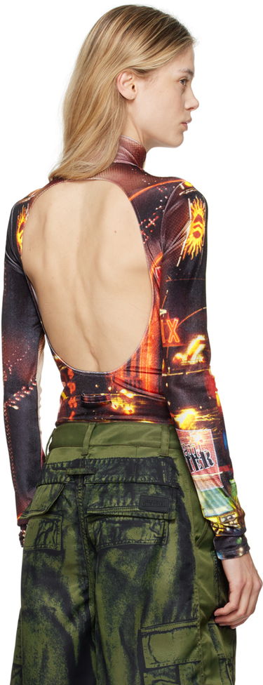 Body Jean Paul Gaultier Gaultier Velvet Pigalle Turtleneck Bodysuit Rôznofarebný | 24/30-F-BD049-J554-00301550, 2