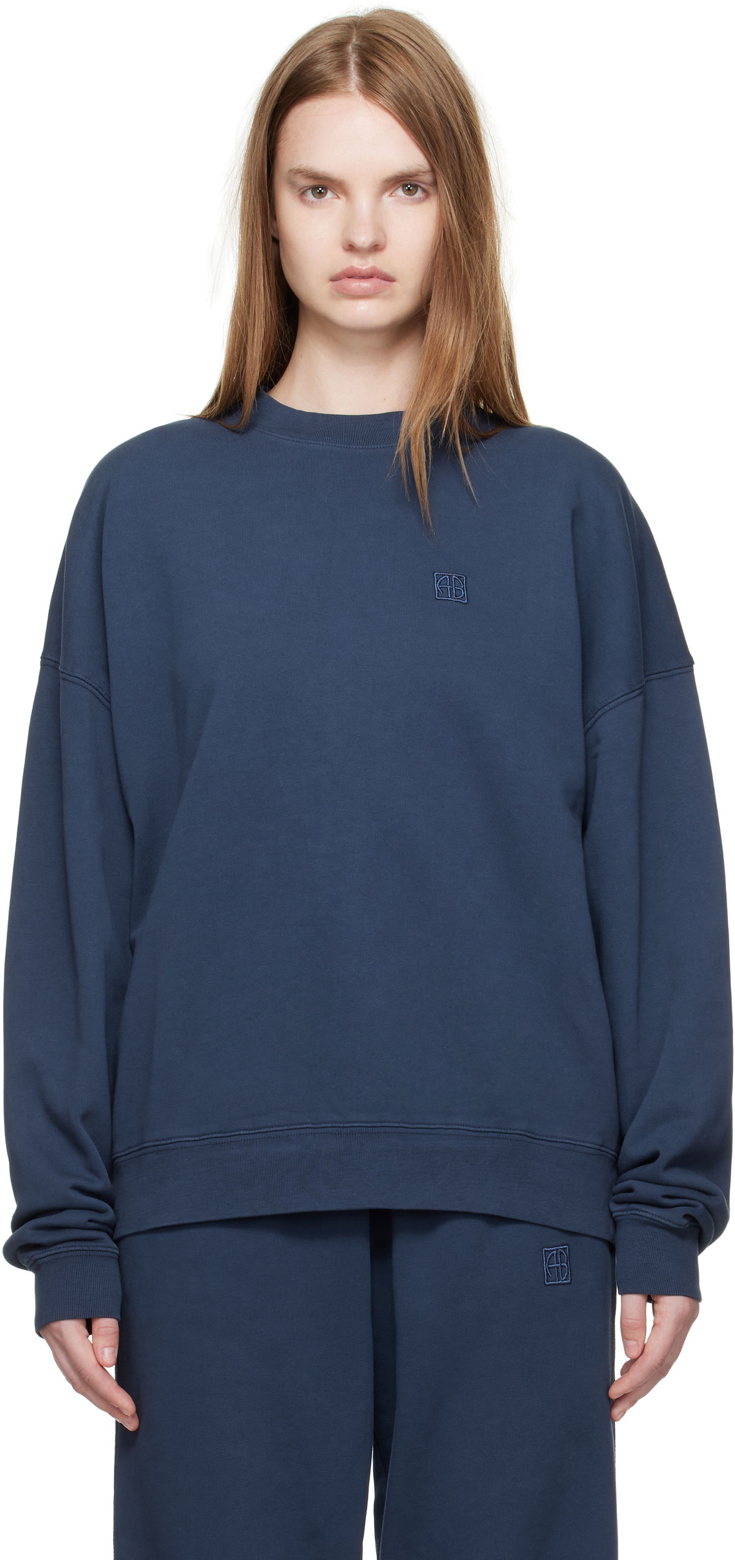 Mikina Anine Bing Miles Sweatshirt Navy | A-08-11205-BEL26, 0
