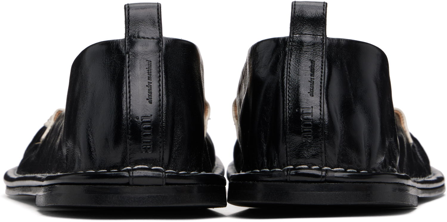 Tenisky a topánky AMI AMI Paris Leather Midi Loafers Čierna | USV058.AL0095, 1