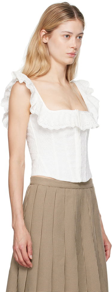 Tielko GUIZIO Guizio Bettina Corset Tank Top Modrá | P24110W098, 4