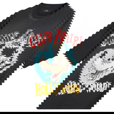 Tričko AMIRI Amiri Club Wolf Oversized T-Shirt, Size Large Čierna | AMJYTE1238-BLK, 1
