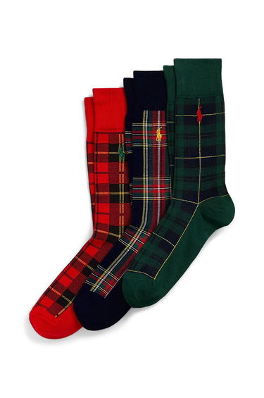 Ponožky Polo by Ralph Lauren Set of 3 Tartan Socks Rôznofarebný | 449958859, 0