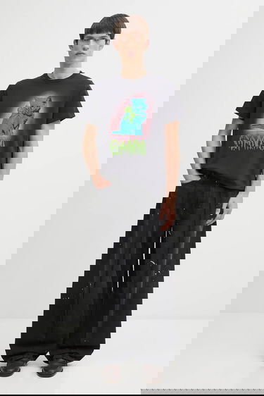 Džínsy Maison Margiela MM6 Maison Margiela Wide-Leg Distressed Paint Splatter Jeans with Front Seam Detail Čierna | SH0LA0011.M30011.966, 4