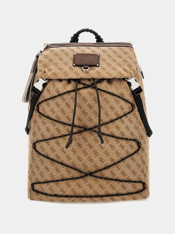 Batoh GUESS Salameda 4G Logo Backpack Béžová | HMSAROP3305, 0