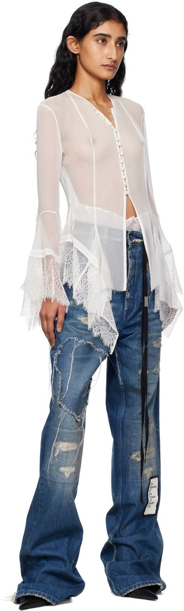 Džínsy Ann Demeulemeester Ann Demeulemeester Claire 5 Pocket Comfort Jeans Modrá | B0010197-FA631-053, 3