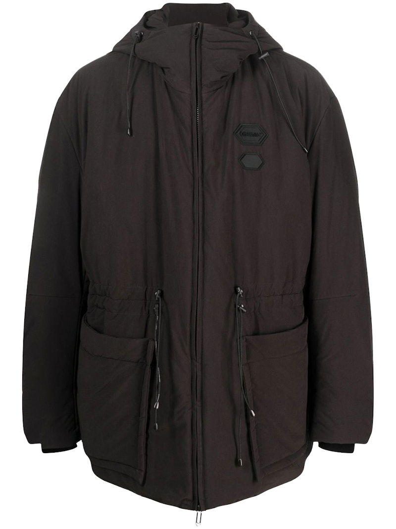 Prešívaná bunda Off-White Logo-Patch Padded Jacket Black Čierna | OMED056F22FAB0011000, 0