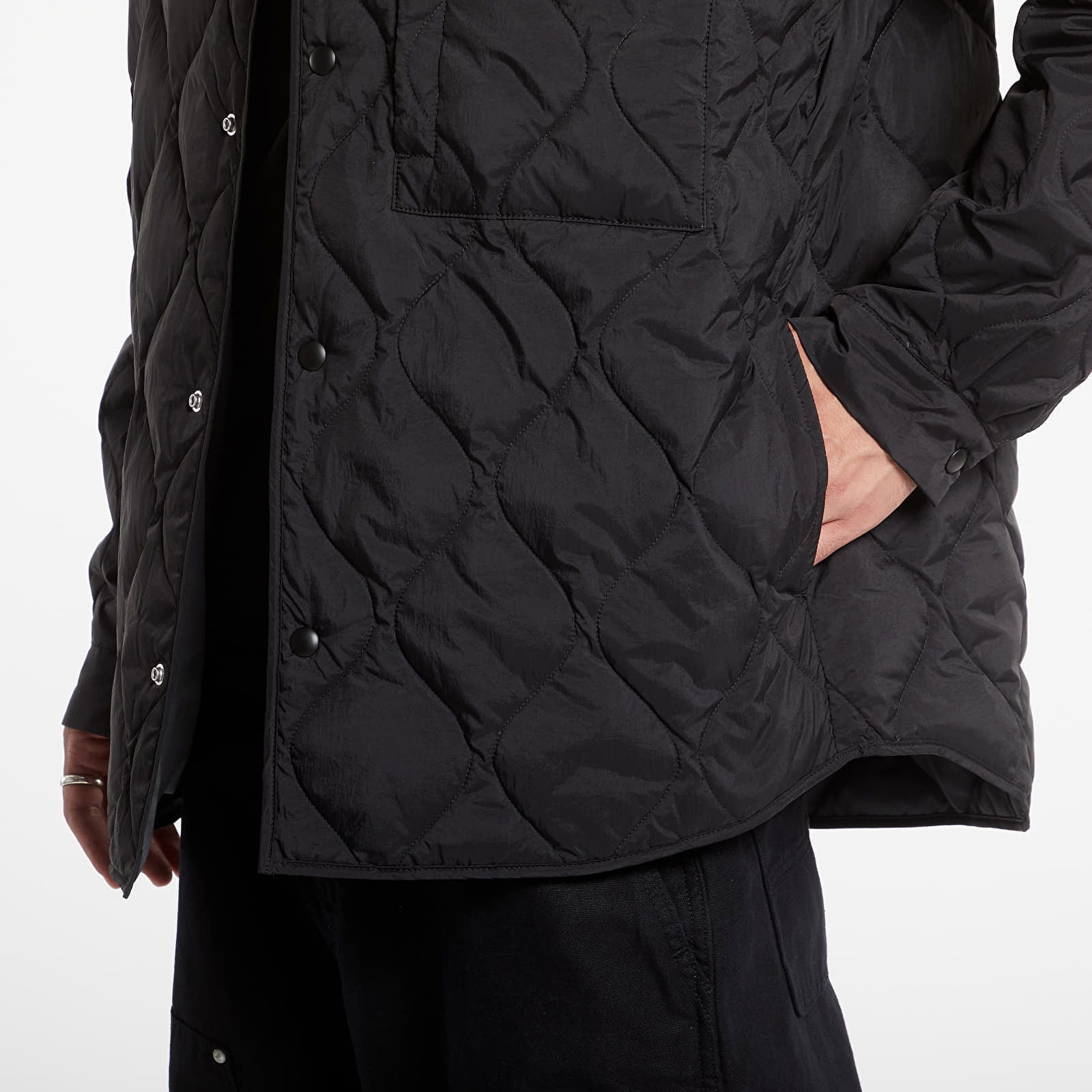 Quilted Shacket Black