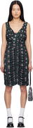 Anna Sui Rosetti Mesh Ruched Tie Midi Dress
