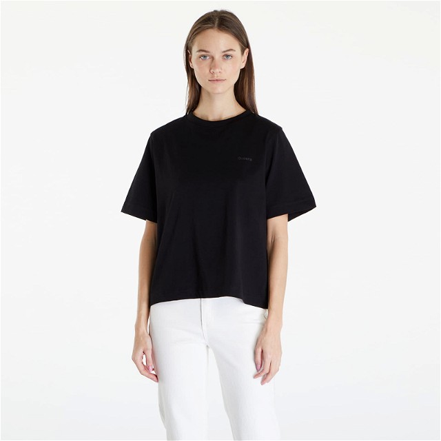 Essential T-Shirt With Tonal Print Black